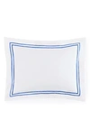 Sferra Grande Hotel Sham In White/ Cornflower