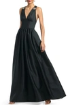 SACHIN & BABI KENZIA EMBELLISHED MOIRÉ TAFFETA GOWN