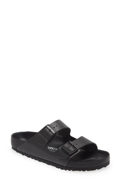 Birkenstock Arizona Natural Leather Sandals In Black