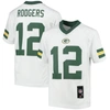 OUTERSTUFF YOUTH AARON RODGERS WHITE GREEN BAY PACKERS REPLICA PLAYER JERSEY