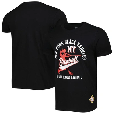 Stitches Black Black Yankees Soft Style T-shirt