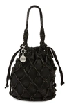 Judith Leiber Sparkle Crystal Net Top-handle Bag In Silver Jet Black