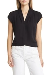 Nic + Zoe Day To Night Cap Sleeve Top In Black Onyx