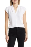 Nic + Zoe Day To Night Cap Sleeve Top In Paper White