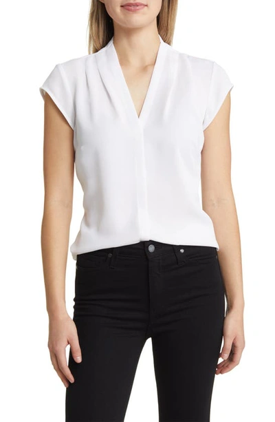 Nic + Zoe Day To Night Cap Sleeve Top In Paper White