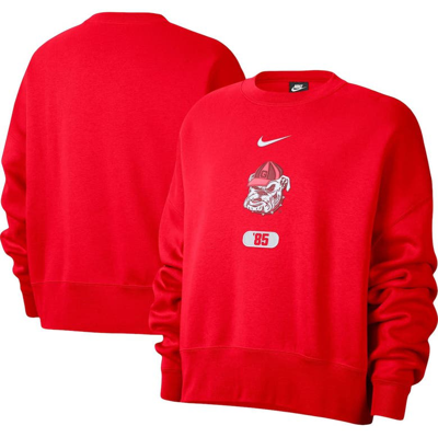 Nike Red Georgia Bulldogs Vault Every Day Fleece Pullover Sweatshirt