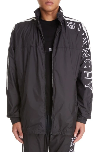 Givenchy Raincoat Jacket In Blac/rainbow Crystal