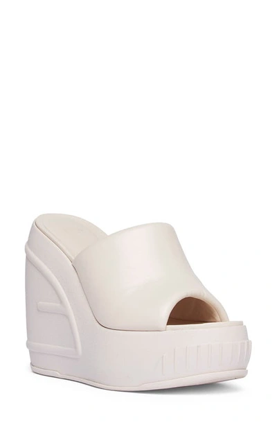 Fendi Platform Slides In White