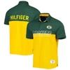 Tommy Hilfiger Men's  Gold, Green Green Bay Packers Color Block Polo Shirt In Gold