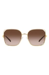 TORY BURCH 55MM SQUARE SUNGLASSES