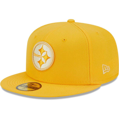 New Era Gold Pittsburgh Steelers Monocamo 59fifty Fitted Hat