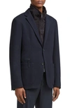 ZEGNA HIGH PERFORMANCE™ JERSEY JACKET WITH REMOVABLE SUEDE BIB
