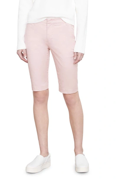 Vince Coin Pocket Stretch Cotton Berumuda Shorts In Rose