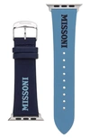 MISSONI LETTERING 24MM LEATHER APPLE WATCH® WATCHBAND