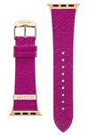 Missoni Women's Apple Watch Zigzag Embossed Leather Watch Strap/22mm In Pink