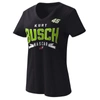 G-iii 4her By Carl Banks Women's  Black Kurt Busch Dream Team V-neck T-shirt In Black