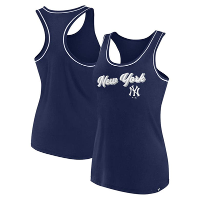 Fanatics Branded Navy New York Yankees Wordmark Logo Racerback Tank Top