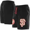 New Era Black San Francisco Giants Color Pack Knit Shorts In Black