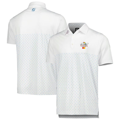 Footjoy White Arnold Palmer Invitational Engineered Foulard Lisle Polo