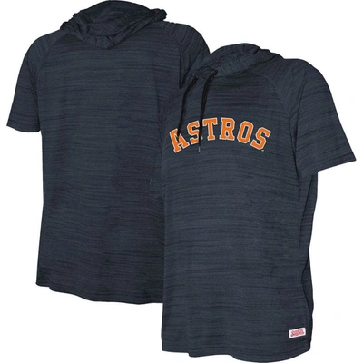 Stitches Kids' Youth  Navy Houston Astros Raglan Short Sleeve Pullover Hoodie