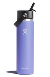 HYDRO FLASK 24-OUNCE WIDE MOUTH WATER BOTTLE WITH STRAW LID