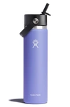 Hydro Flask 24-ounce Wide Mouth Water Bottle With Straw Lid In Lupine
