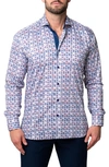 MACEOO EINSTEIN SPIF BLUE BUTTON-UP SHIRT