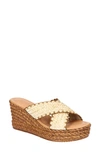 Bella Vita Geo-italy Womens Woven Wedge Sandals In Light Natural