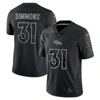Nike Justin Simmons Black Denver Broncos Rflctv Limited Jersey In Black