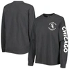 SOFT AS A GRAPE SOFT AS A GRAPE BLACK CHICAGO WHITE SOX TEAM PIGMENT DYE LONG SLEEVE T-SHIRT