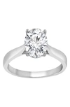 Badgley Mischka 14k White Gold Lab Grown Oval Solitaire Diamond Ring In White Gold.00ctw
