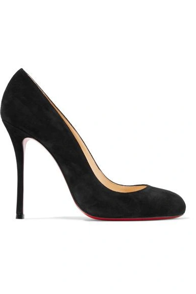 Christian Louboutin Fifetish 100 Suede Pumps In Black