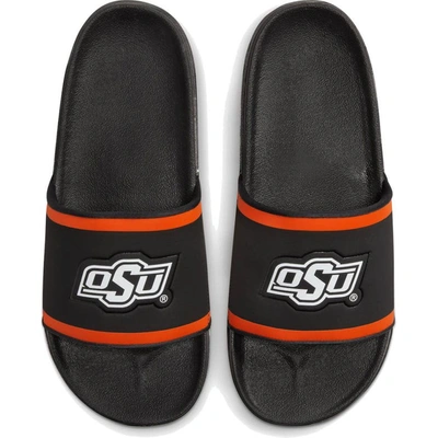 Nike Oklahoma State Cowboys Off-court Wordmark Slide Sandals In Black