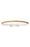 Kate Spade Bow Belt In Dove White