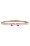 Kate Spade Bow Belt In Strawberry Shake
