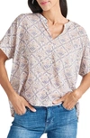 Splendid Kinsley Print Blouse In Patina Garden