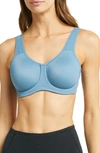 Wacoal Simone Seamless Underwire Sports Bra In Provincial Blue