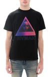 Hvman Novelty Face Cotton Graphic Tee In Black