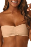 ON GOSSAMER CABANA STRAPLESS COTTON BLEND BANDEAU