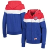 New Era Women's  Heather Royal Chicago Cubs Colorblock Full-zip Hoodie Jacket In Heather Royal