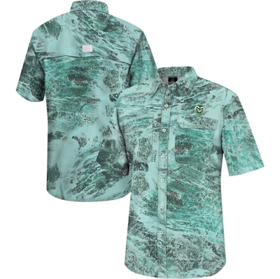 Colosseum Green Colorado State Rams Realtree Aspect Charter Full-button Fishing Shirt