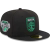 New Era Black Austin Fc Patch 59fifty Fitted Hat In Black
