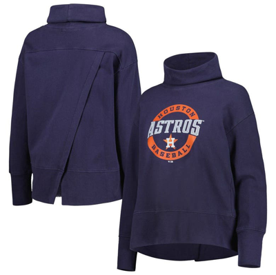 Levelwear Navy Houston Astros Sunset Farm Team Pullover Sweatshirt