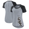 Nike Heather Gray Chicago White Sox Summer Breeze Raglan Fashion T-shirt In Heather Gray