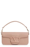 Valentino Loco Small Vlogo Lambskin Shoulder Bag In Gf9 Rose Cannelle
