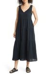 MARINE LAYER CORINNE TIERED COTTON GAUZE MAXI DRESS