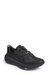 Hoka Round Head Fastened With Low-top Casual Sneakers In Black / Black