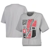 Pressbox Women's  Silver Wisconsin Badgers Rock & Roll School Of Rock T-shirt In Silver