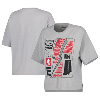 Pressbox Women's  Silver Wisconsin Badgers Rock & Roll School Of Rock T-shirt