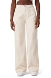 Hudson Jeans High Rise Wide Leg Cargo In Great Egret
